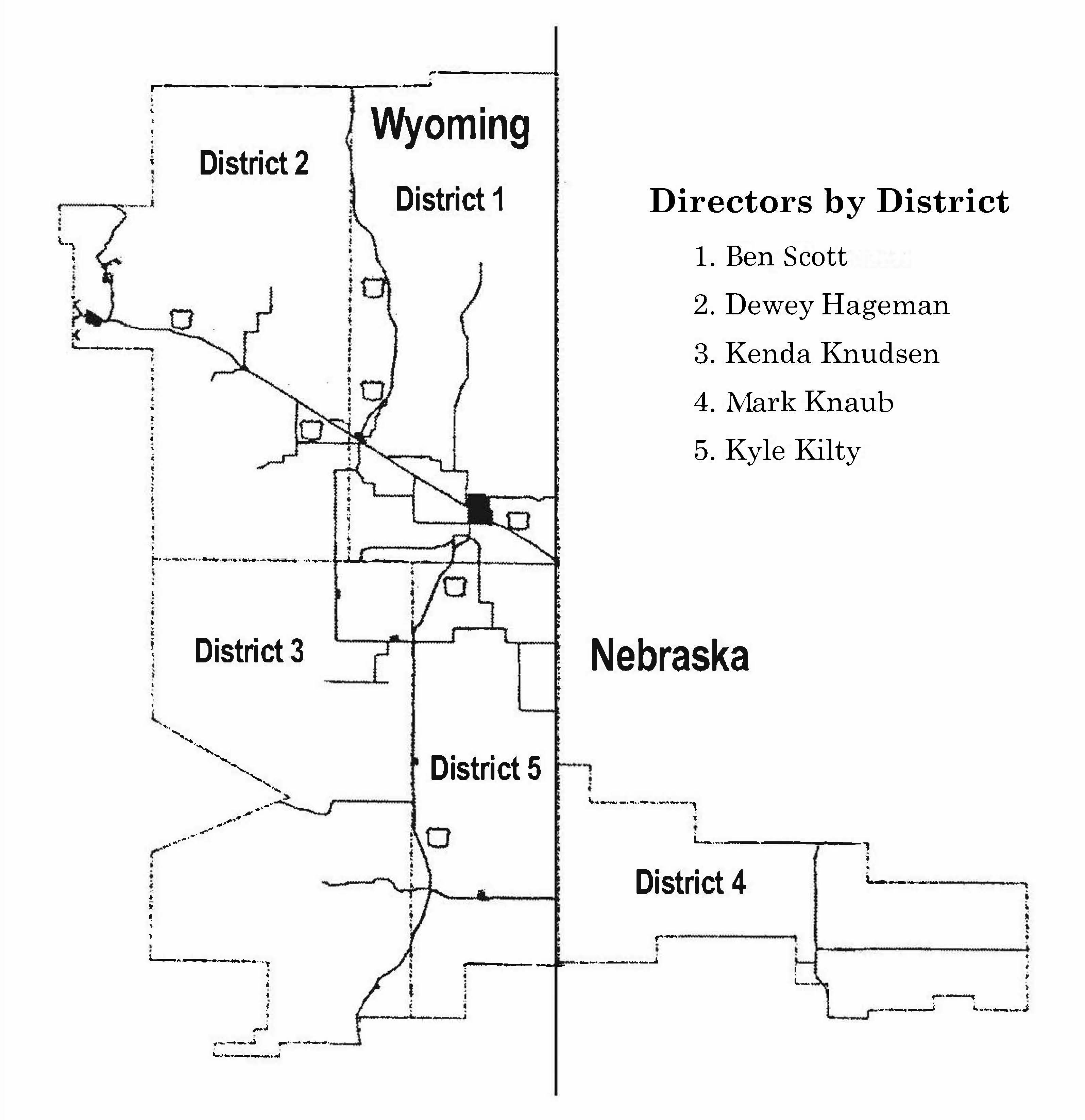 Map of Directorate Districts